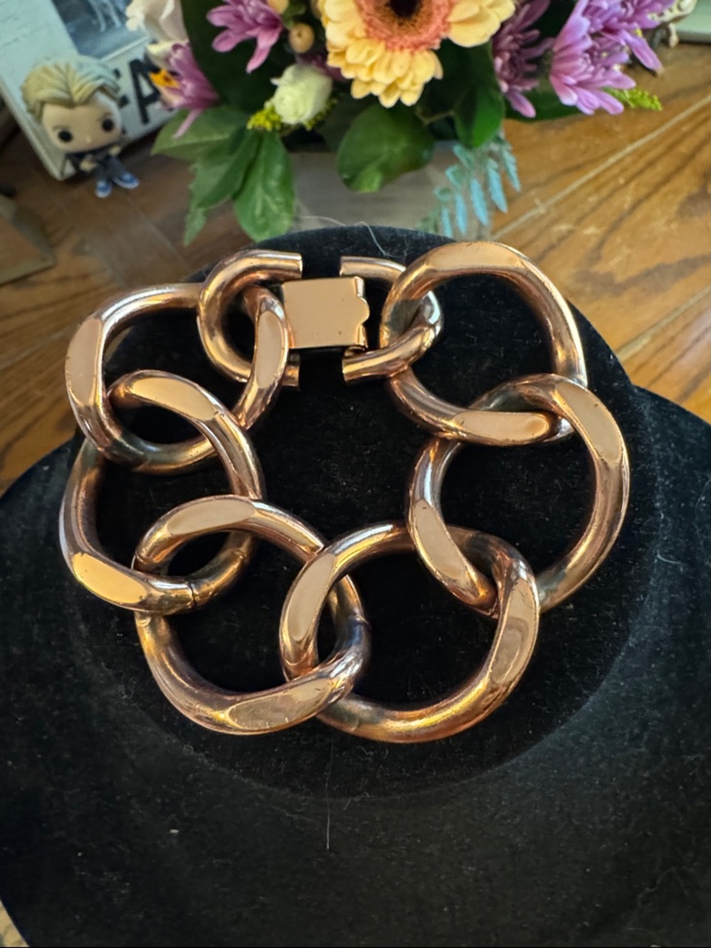 Vintage Renoir Oversized Cooper Chunky Chain Link Bracelet